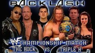 WWF Backlash 2000 The Rock VS Triple h WWF Championship Match