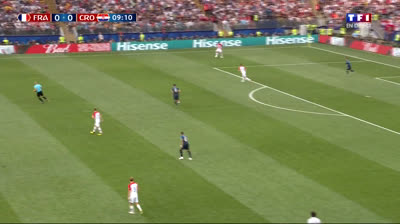 First Half 1080i France vs Croatia FIFA World Cup 2018 Final TF1